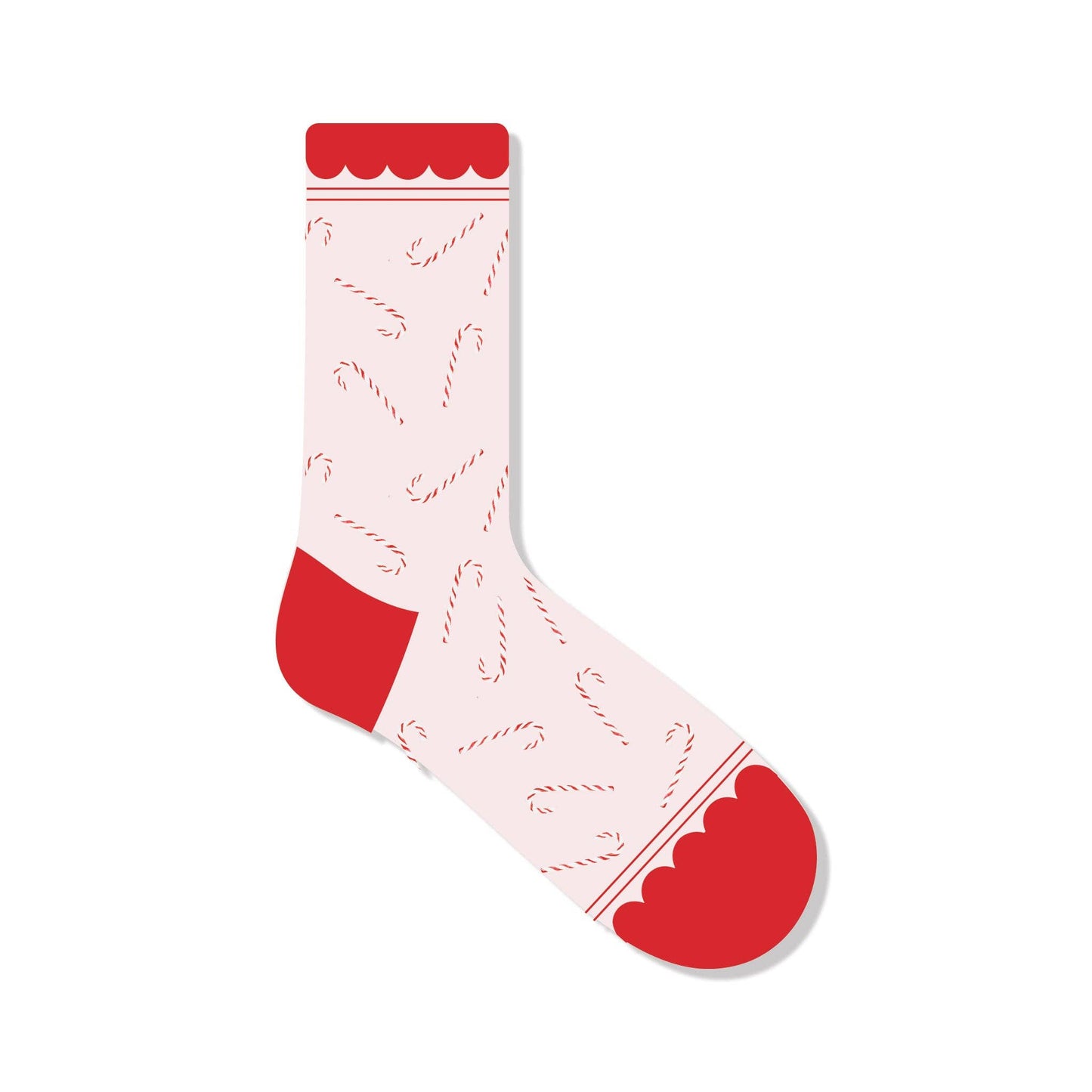 WHM1052 - Whimsy Santa Candy Cane Socks