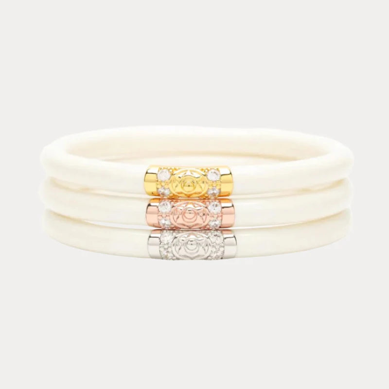 BuDha Girl Three Kings Ivory All weather Bangles