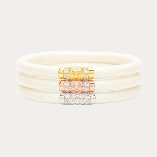 BuDha Girl Three Kings Ivory All weather Bangles