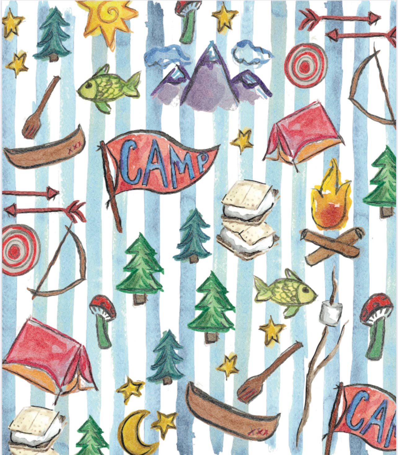 Happy Camper Minky Blanket