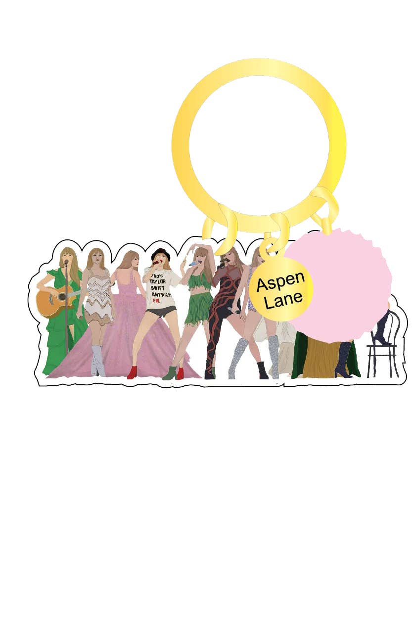 Taylor Swift Keychain and Backpack Charm