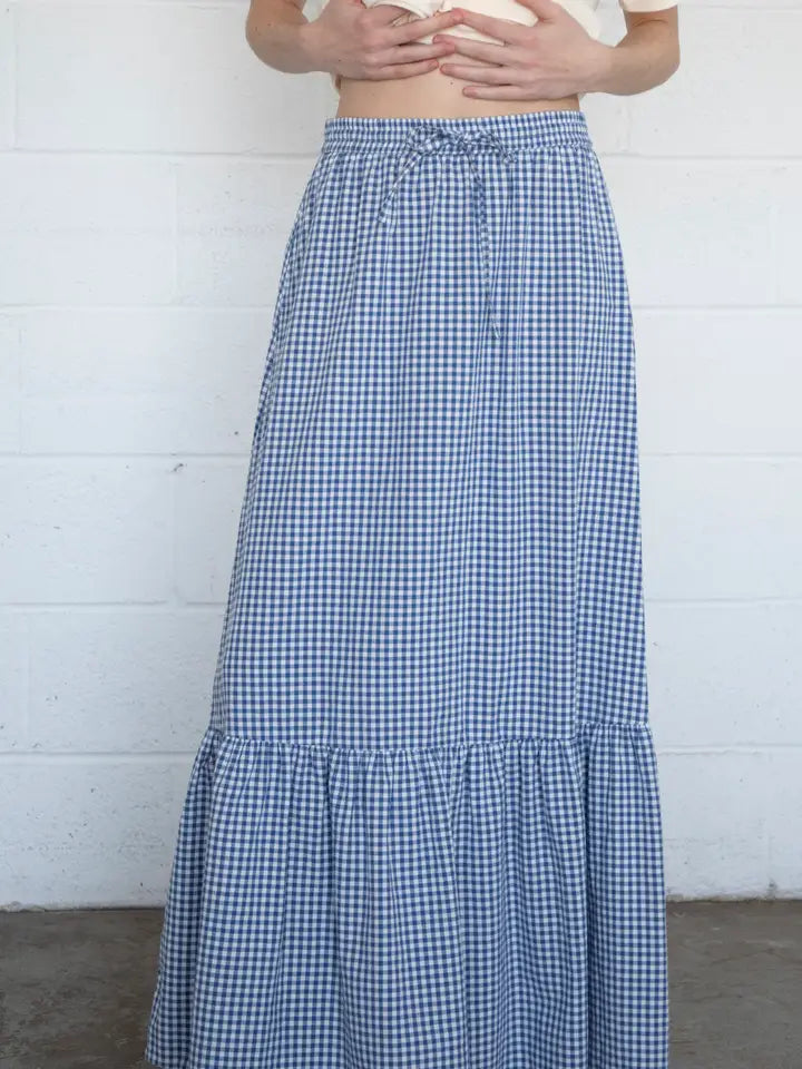 Blue Gingham Skirt