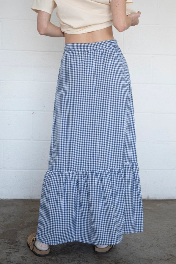 Blue Gingham Skirt
