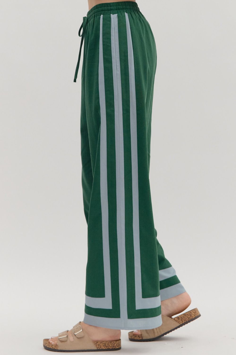 Green and Blue Tank Pant Set