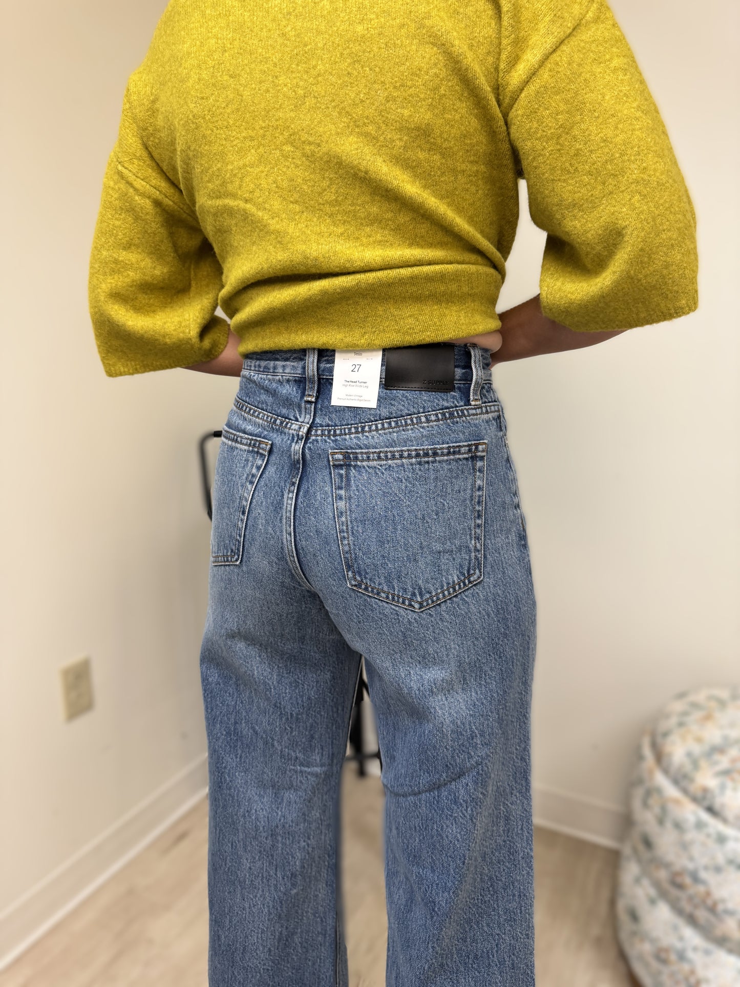 Z Supply The Head Turner High Rise Wide Leg Denim