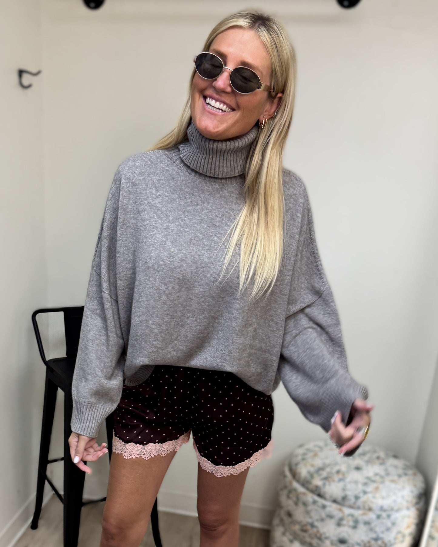 Milio Milano Mochaccino Ribbed Turtle Neck