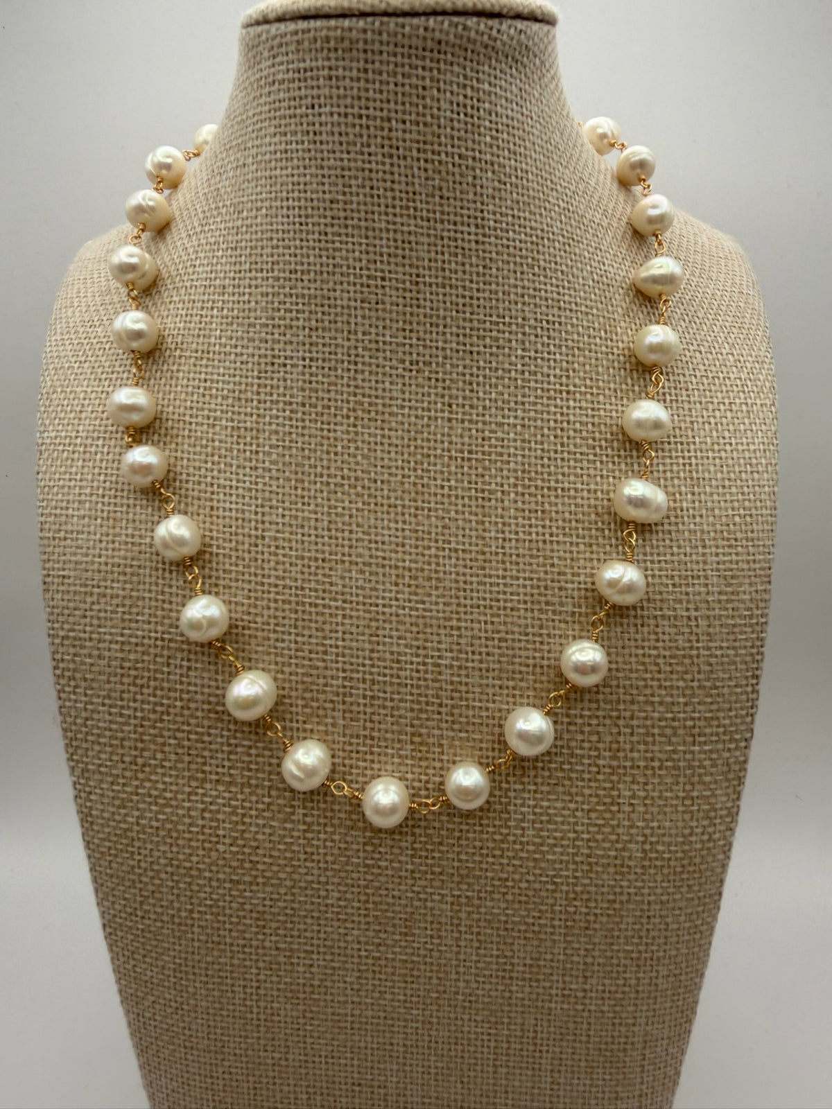 Mustard Seed Freshwater Pearl Single Strand Necklace