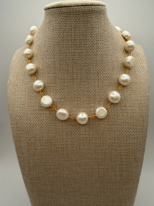 Mustard Seed Fresh Water Pearl Short Strand Necklace