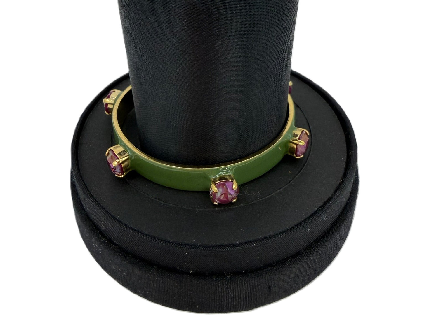 Tova Kennedy Cuff in Enamel Green with Lavender Gemstones
