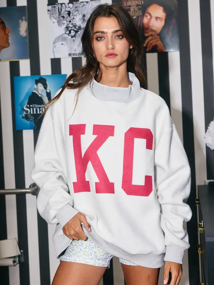 KC Chiefs Reversible Mock Neck Sweatshirt