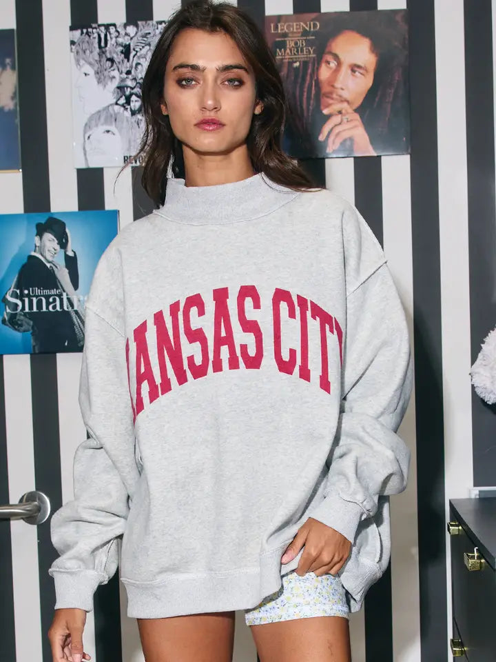 KC Chiefs Reversible Mock Neck Sweatshirt