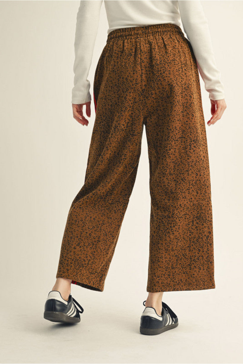 Leopard with Red Stripe Pant