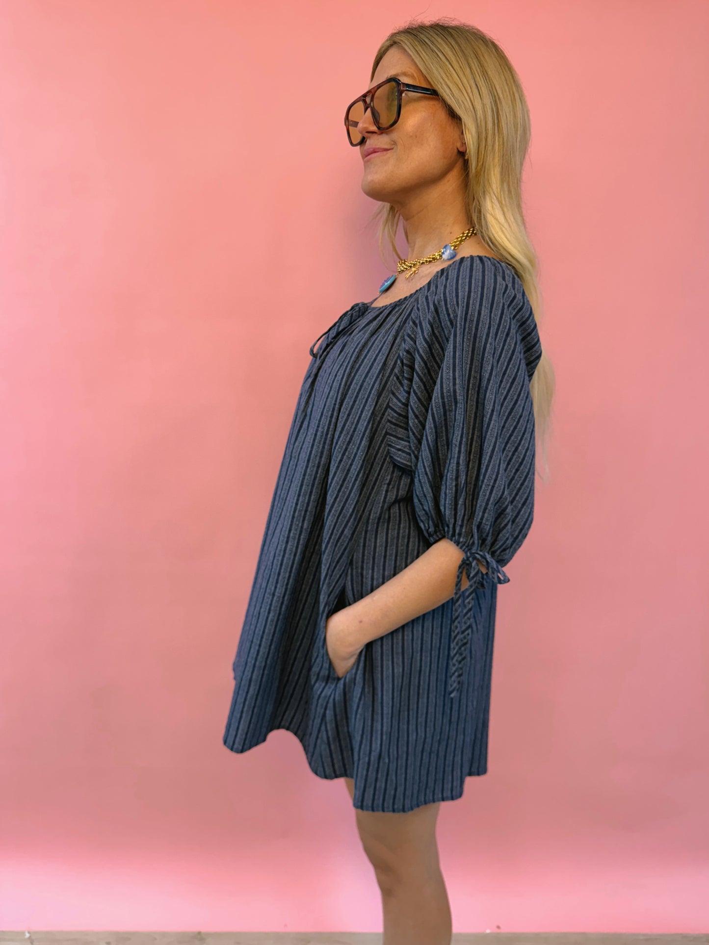 Lived in Navy Romper