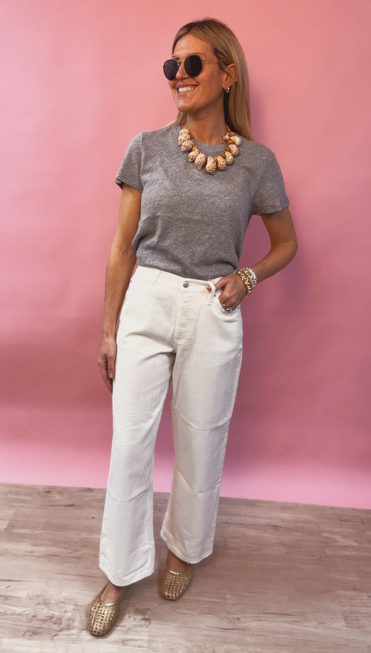 Foundation Slub tee in Classic Heather Grey
