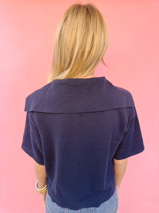 Textured Collared Knit