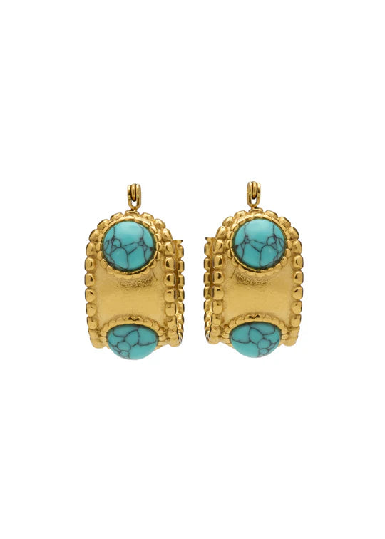 HJane Turquoise Hoops