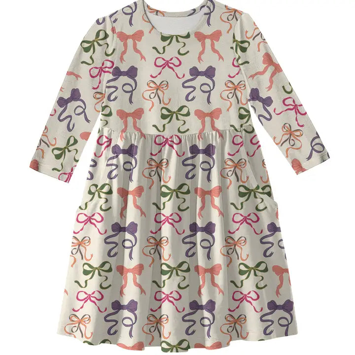Goosies Bows 3/4 Sleeve Dress