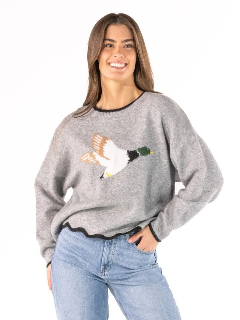 Simply Southern Scalloped Edge Rosalie Duck Sweater