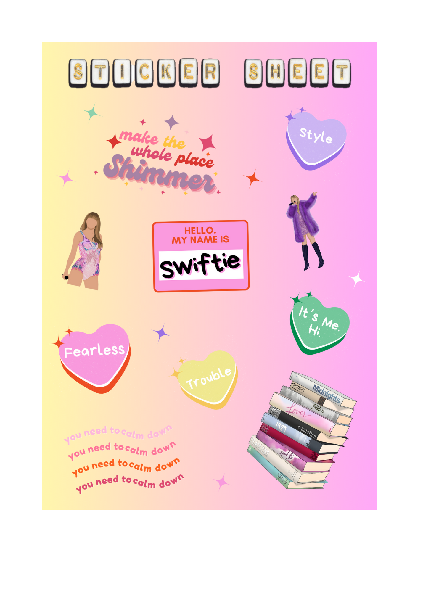 Swiftie Sticker Sheet