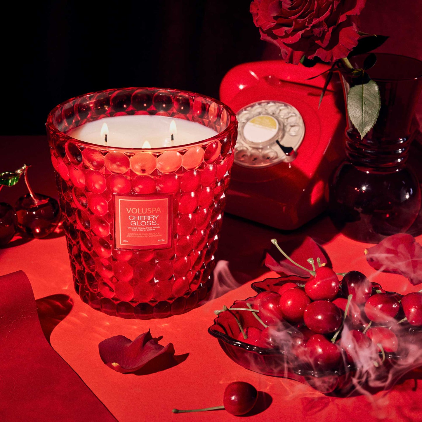 Voluspa Cherry Gloss Heath Candle
