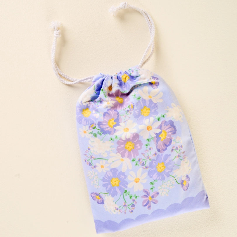 The Darling Effect Quick Dry Beach Towel in Bouquet Purple