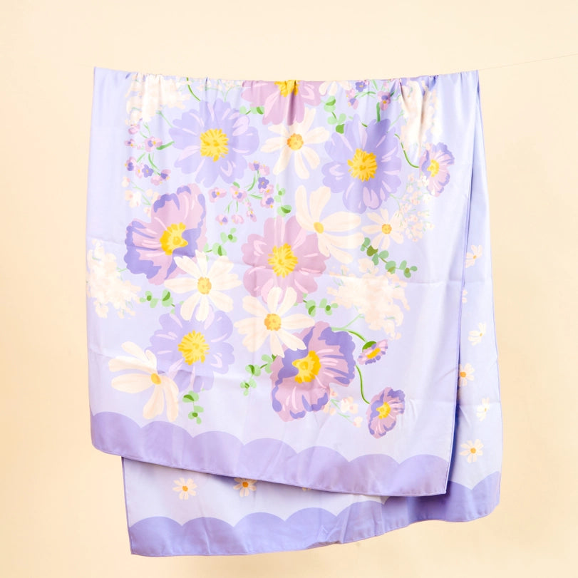 The Darling Effect Quick Dry Beach Towel in Bouquet Purple