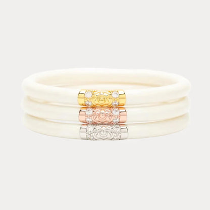 BuDha Girl Three Kings Ivory All weather Bangles
