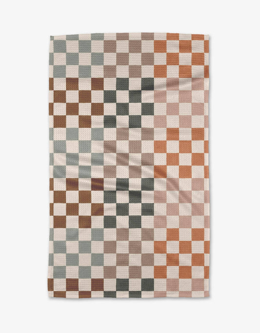 Autumn Checkers Tea Towel