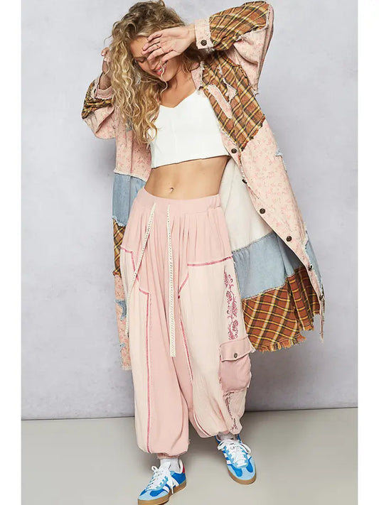 Pale Pink Boho Pant