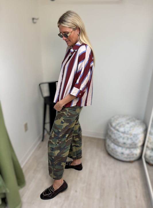 Risen Slouchy Barrel Camo Print Pants