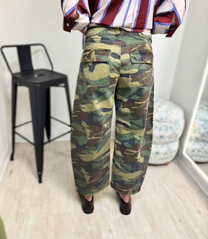 Risen Slouchy Barrel Camo Print Pants