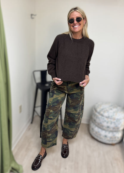 Risen Slouchy Barrel Camo Print Pants