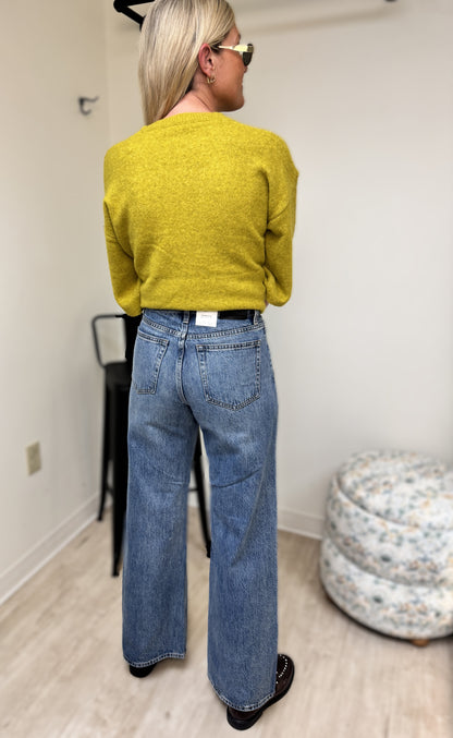 Z Supply The Head Turner High Rise Wide Leg Denim