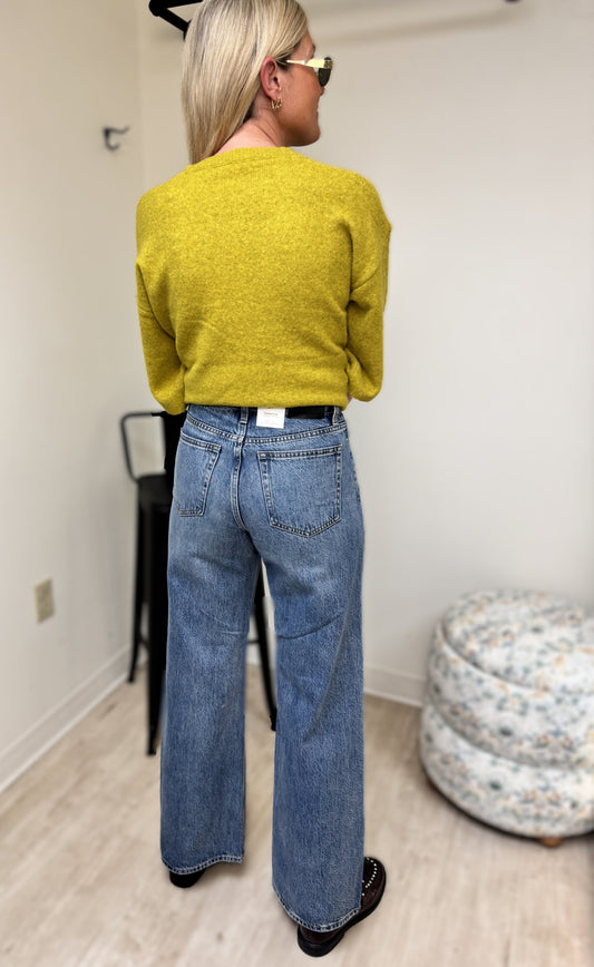 Z Supply The Head Turner High Rise Wide Leg Denim