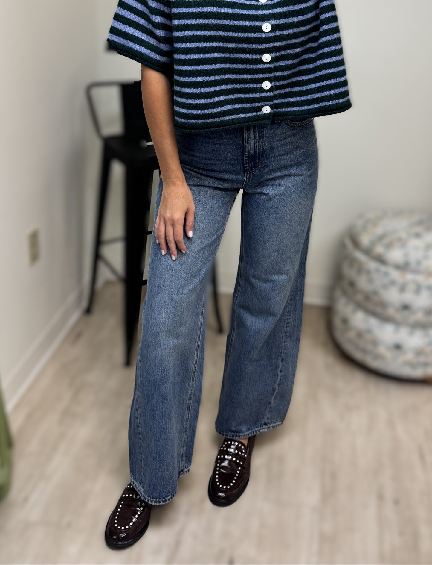 Z Supply The Head Turner High Rise Wide Leg Denim
