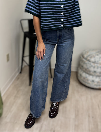 Z Supply The Head Turner High Rise Wide Leg Denim