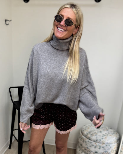 Milio Milano Mochaccino Ribbed Turtle Neck
