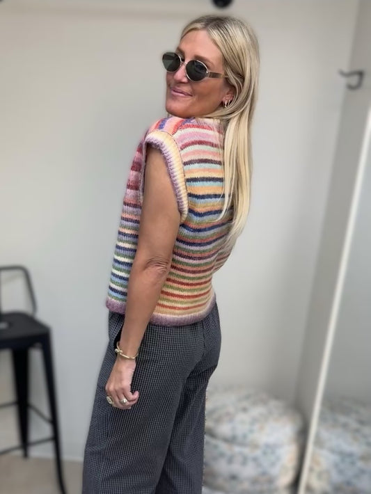 Wishlist Apparel Purple Sky Multi Sweater Vest