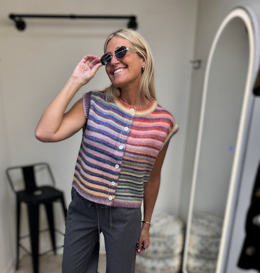 Wishlist Apparel Purple Sky Multi Sweater Vest