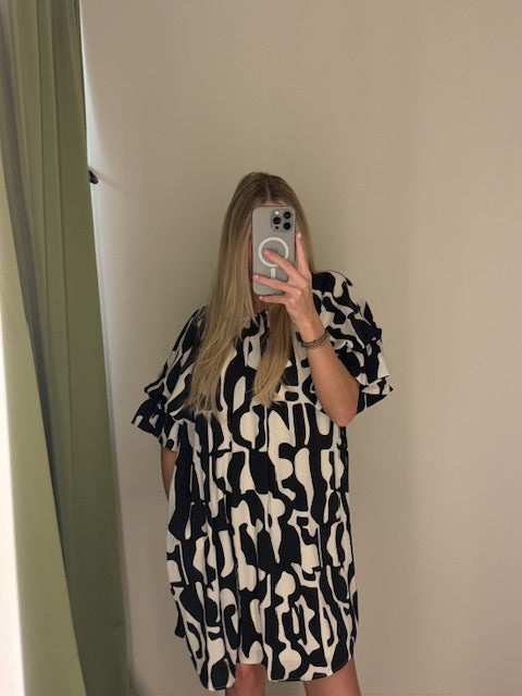 Black Print Dress