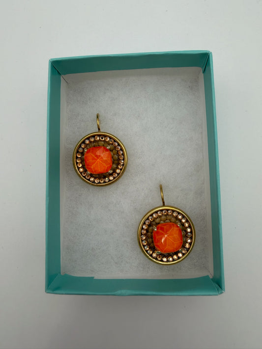 Mustard Seed Classic Orange Stone Earrings