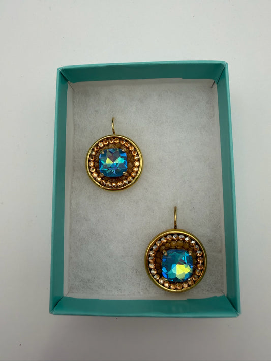 Mustard Seed Classic Blue Gem Earrings