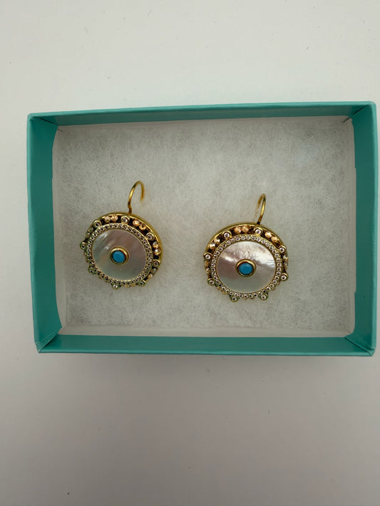 Mustard Seed Classic Small Turquoise Detail Earring