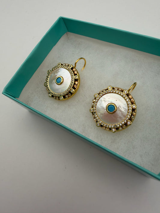 Mustard Seed Classic Small Turquoise Detail Earring