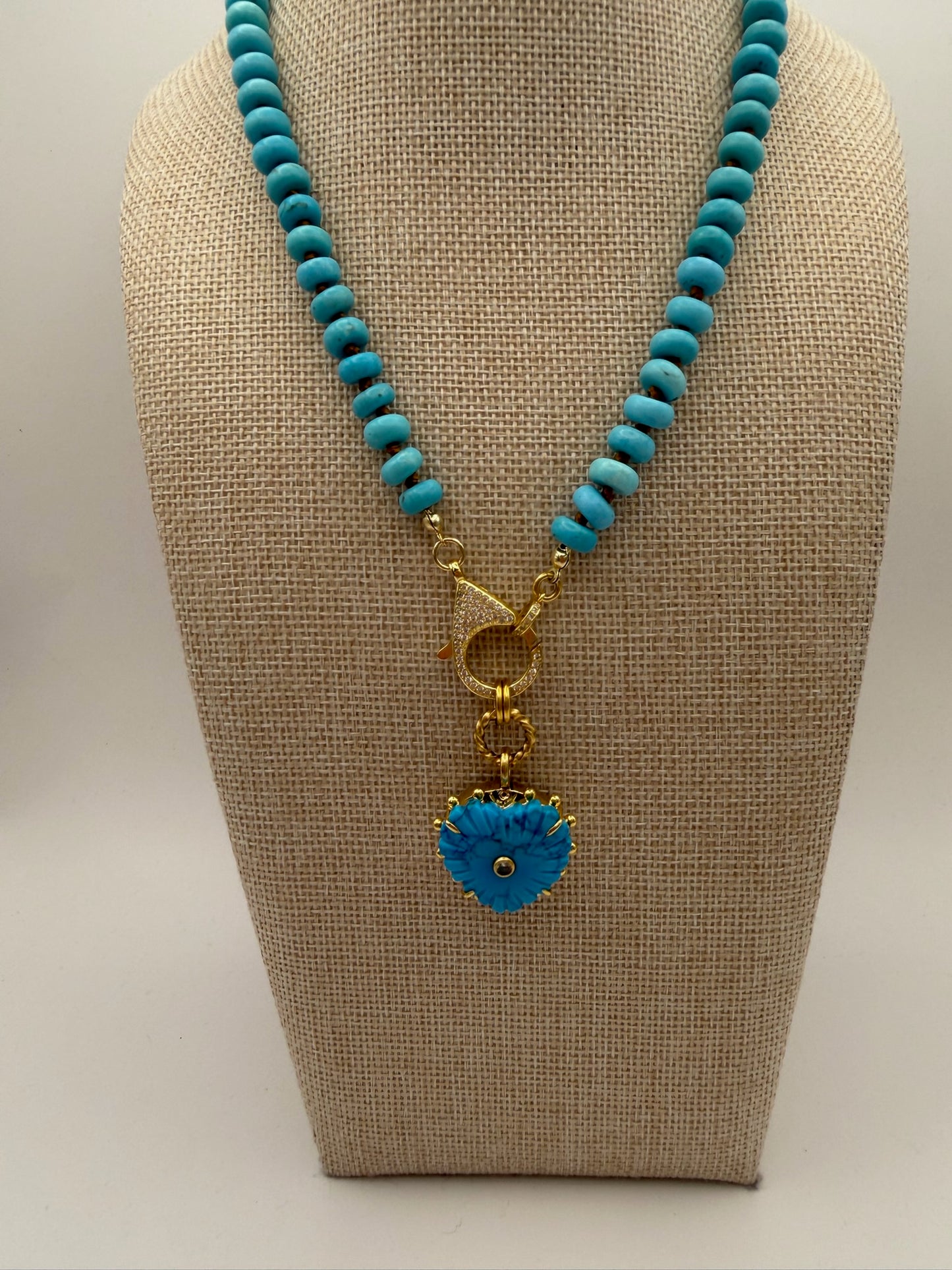 Mustard Seed Turquoise Exquisite Stone Necklace