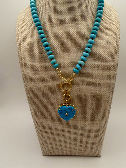 Mustard Seed Turquoise Exquisite Stone Necklace