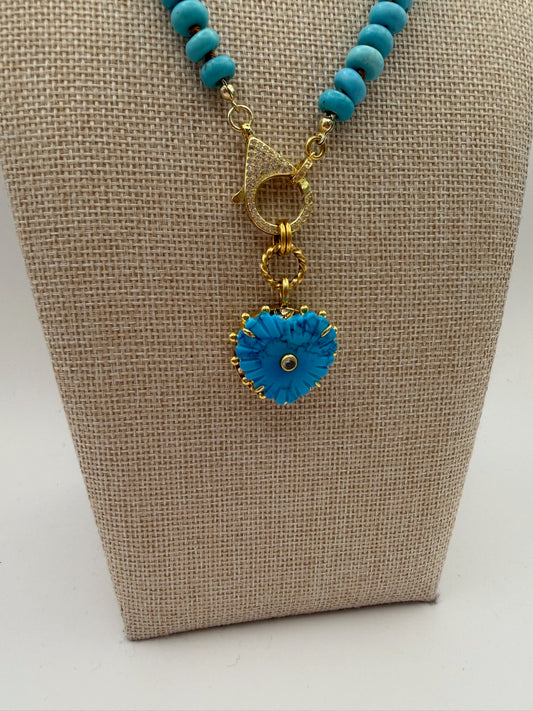 Mustard Seed Turquoise Exquisite Stone Necklace