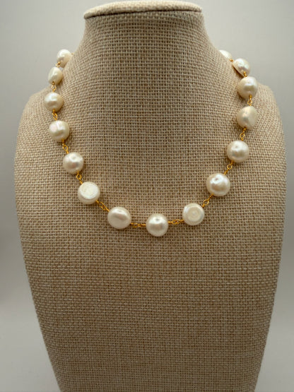 Mustard Seed Fresh Water Pearl Short Strand Necklace