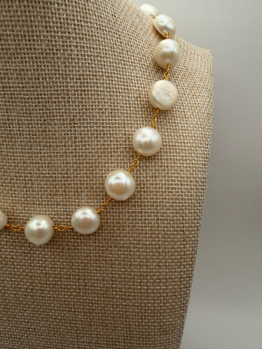 Mustard Seed Fresh Water Pearl Short Strand Necklace