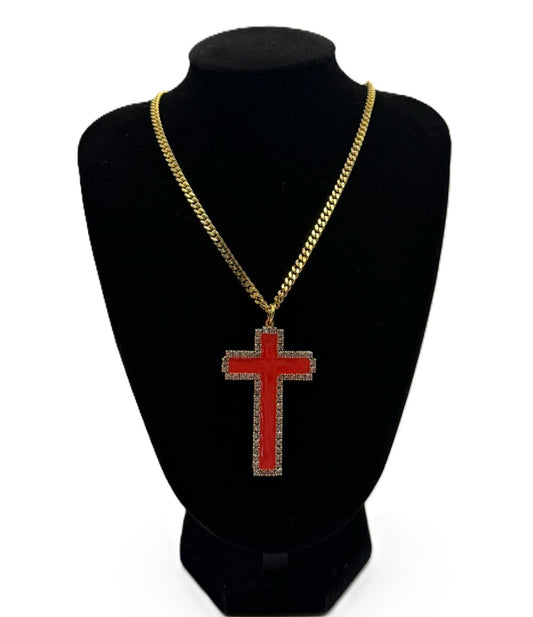 Tova Gloria Red Cross Necklace